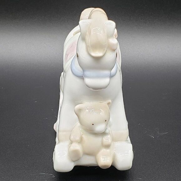 Lullaby Lane 1991 Summit Collection Porcelain Pastel Rocking Horse Piggy Bank - Picture 5 of 14